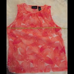 NWOT NY&Co. Sz.L Floral Sheer Sleeveless Top